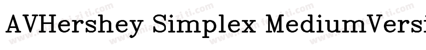 AVHershey Simplex MediumVersion 000字体转换